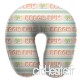 Travel Pillow Polyester Jacquard Stripes Pixel Double Knit Palm Tree Hawaii Surfing Memory Foam U Neck Pillow for Lightweight Support in Airplane Car Train Bus - B07V95MZ8D